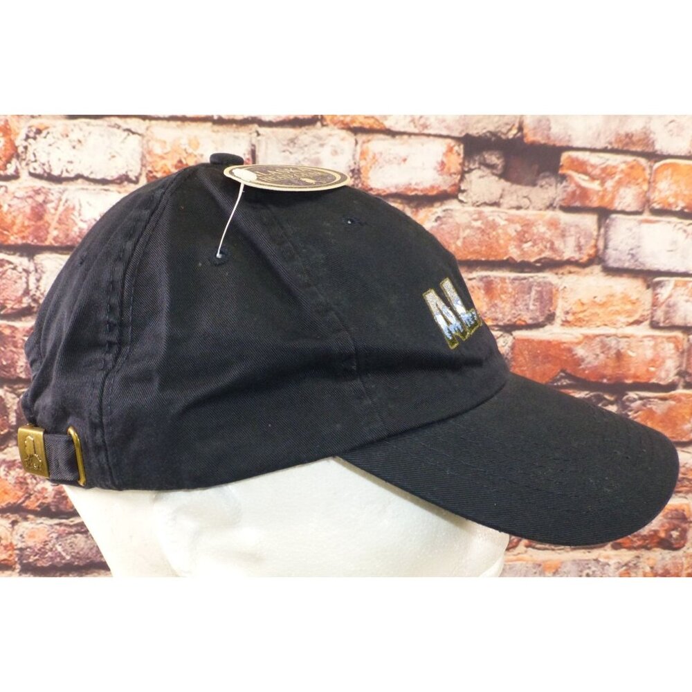 NWT Alaska Headgear Black Baseball Cap With Embroidered Logo Adjustable Strapbac - Picture 2 of 8